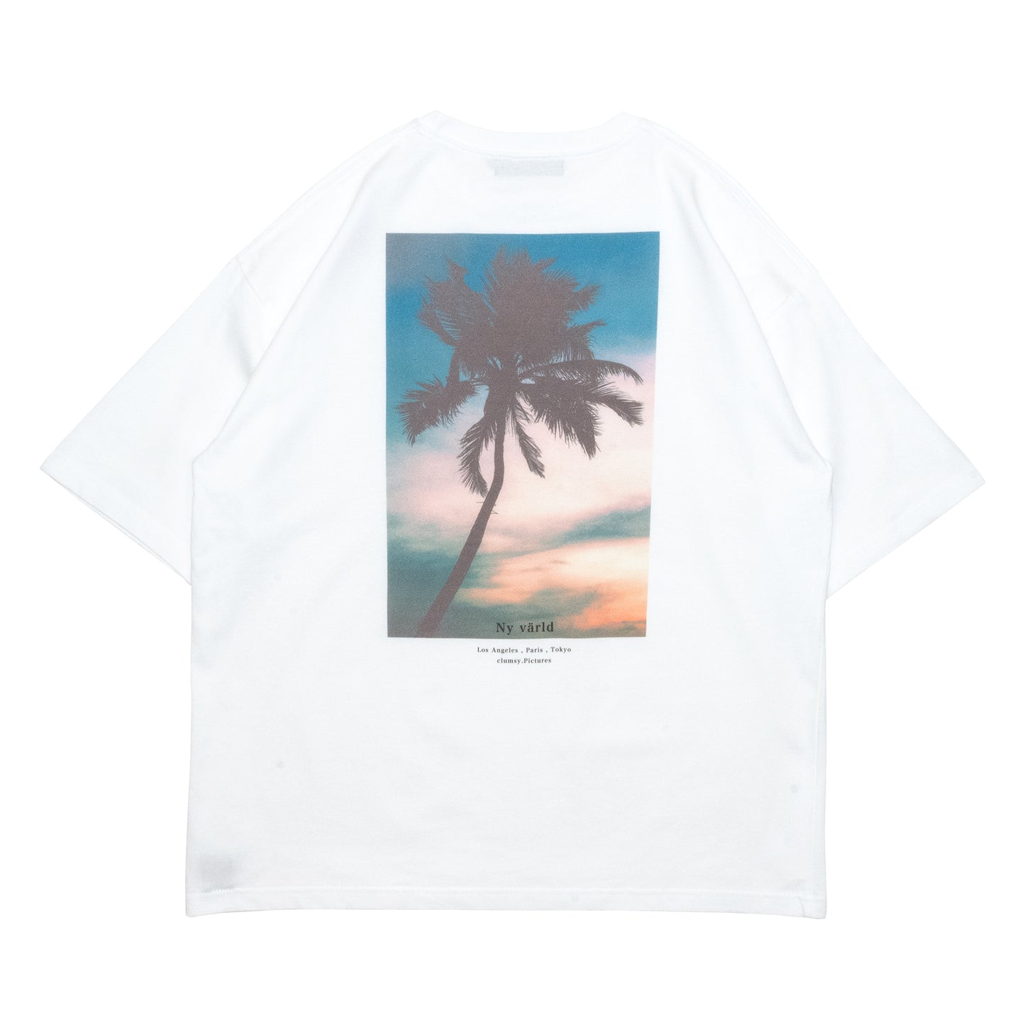 CLUMSY PICTURES VACATION S/S WIDE TEE - WHITE