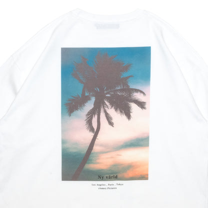 CLUMSY PICTURES VACATION S/S WIDE TEE - WHITE