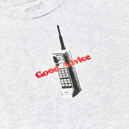 GOOD ADVICE CHAT LINE S/S TEE - ASH