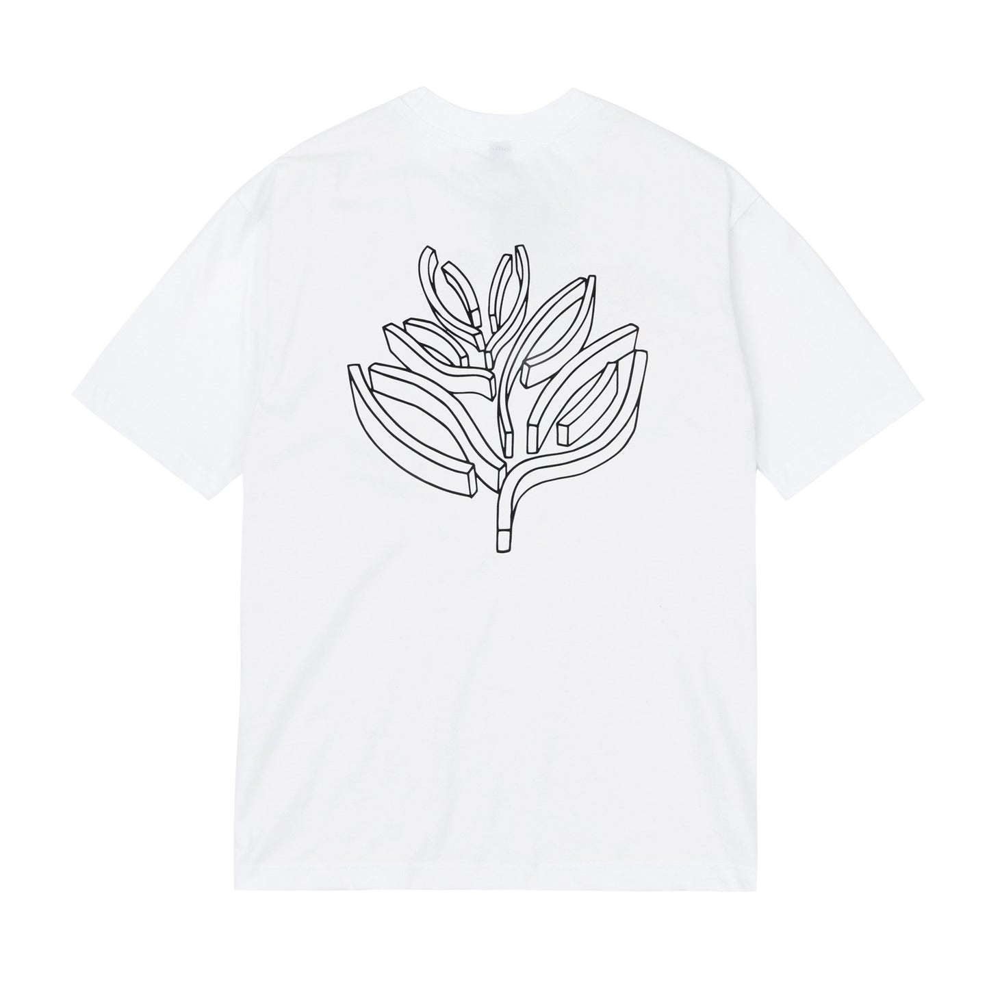 MAGENTA BRUTALISTA TEE - WHITE