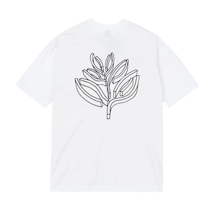 MAGENTA BRUTALISTA TEE - WHITE