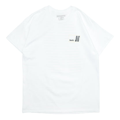 NORTH SKATE MAG N LOGO S/S TEE - WHITE/BLACK/YELLOW