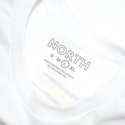 NORTH SKATE MAG N LOGO S/S TEE - WHITE/BLACK/YELLOW