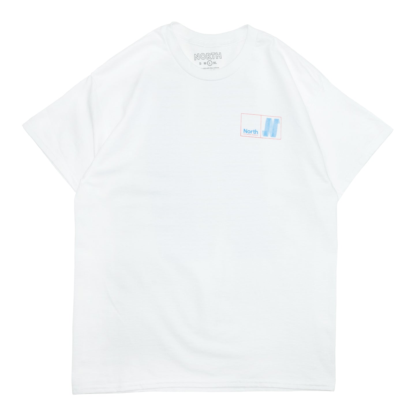 NORTH SKATE MAG N LOGO S/S TEE - WHITE/RED/BLUE