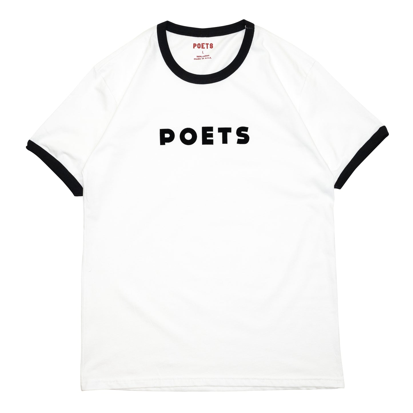 POETS BASE RINGER S/S TEE - WHITE