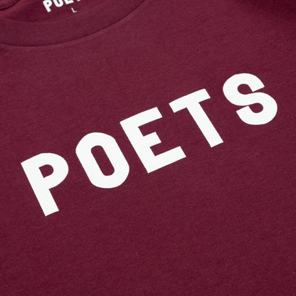 POETS OG LOGO S/S TEE - MAROON