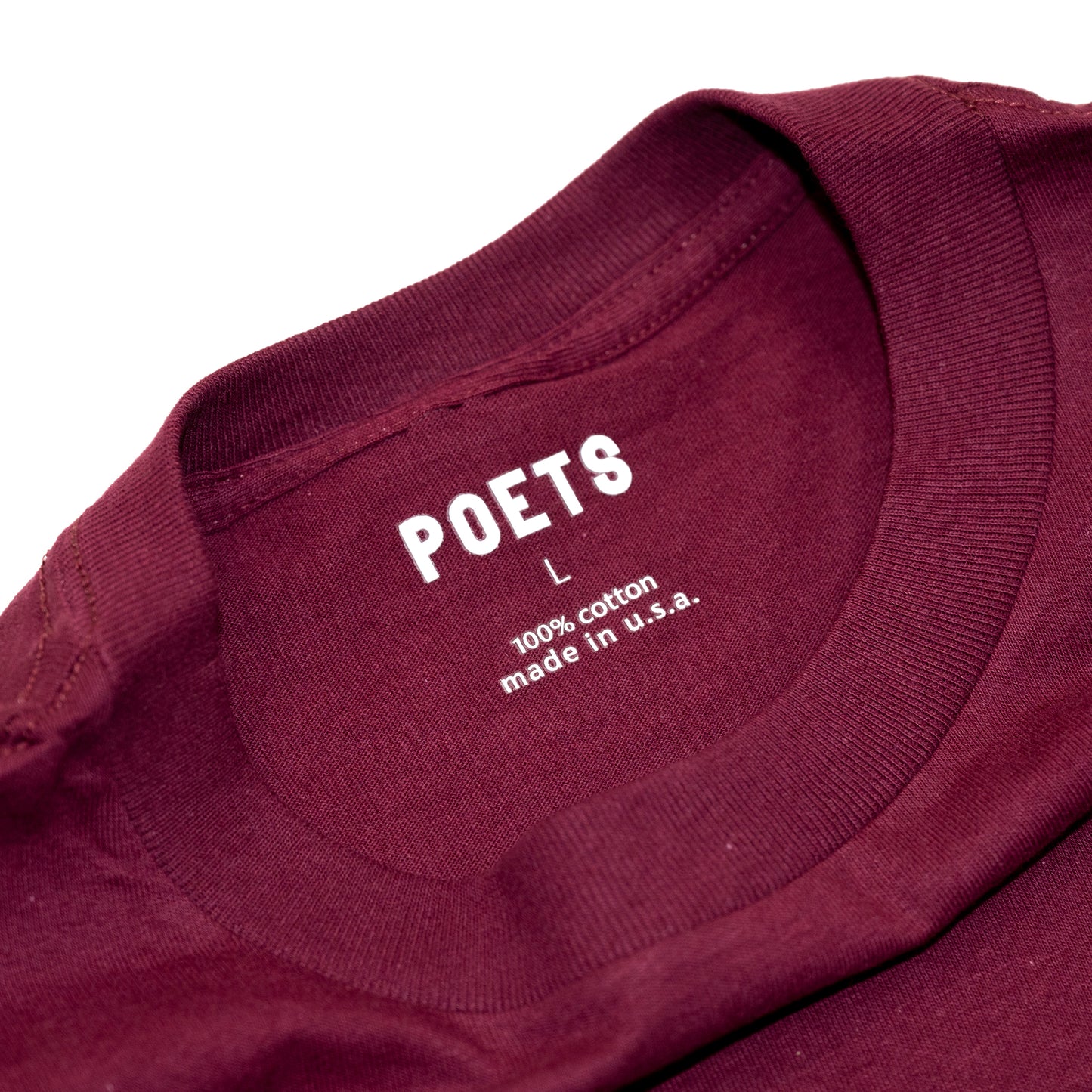 POETS OG LOGO S/S TEE - MAROON