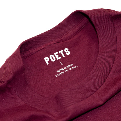 POETS OG LOGO S/S TEE - MAROON