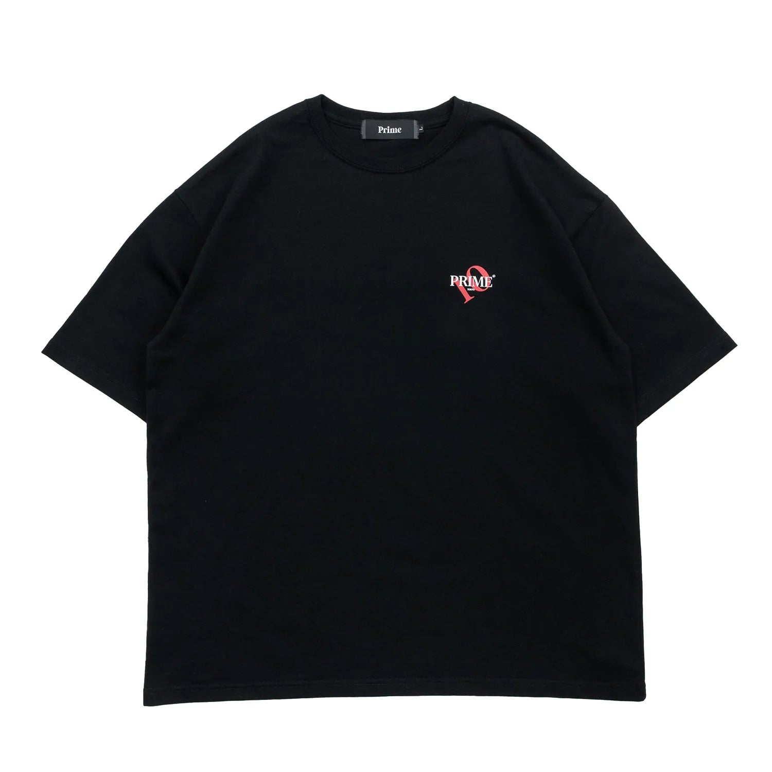 Prime 10周年記念の限定モデルのTシャツ「ANNIV.」のBLACKカラーの正面からの商品写真