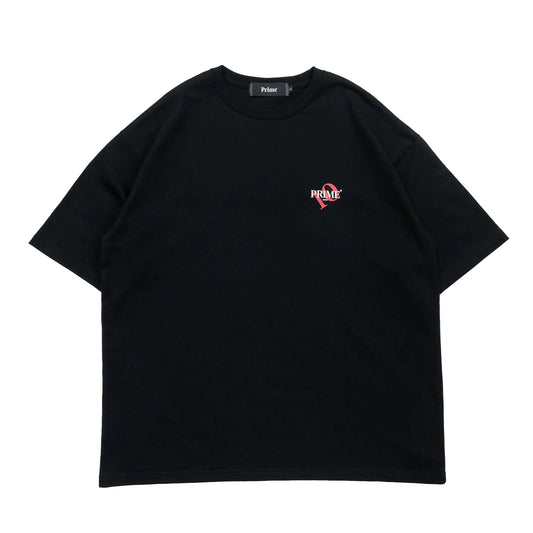 Prime 10周年記念の限定モデルのTシャツ「ANNIV.」のBLACKカラーの正面からの商品写真