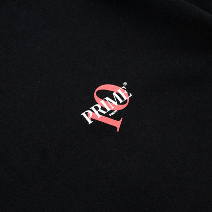Prime 10周年記念の限定モデルのTシャツ「ANNIV.」のBLACKカラーの正面左胸にプリントされたデザイン写真