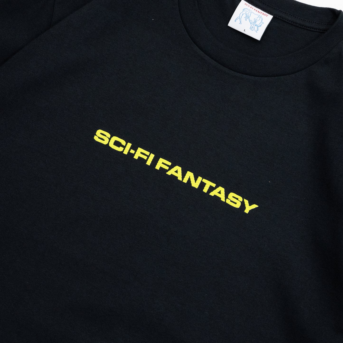 SCI-FI FANTASY TEXTURED LOGO S/S TEE - BLACK