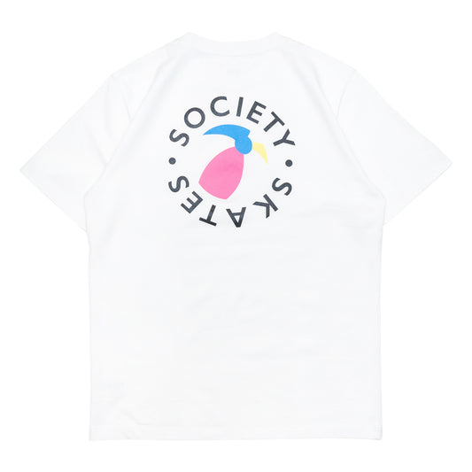 SOCIETY BEACH BALL S/S TEE - WHITE