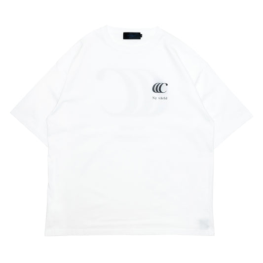 CLUMSY PICTURES BRUSH S/S WIDE TEE - WHITE