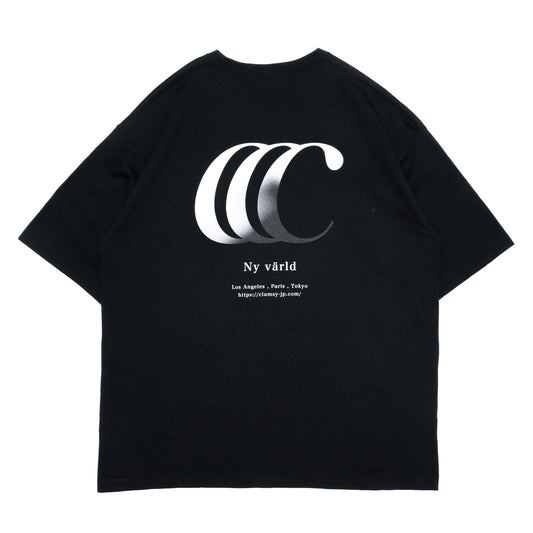 CLUMSY PICTURES GRADIENT CCC S/S WIDE TEE - BLACK
