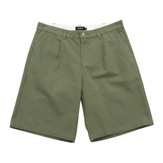 THEORIES COTTON TWILL SHORTS - OLIVE
