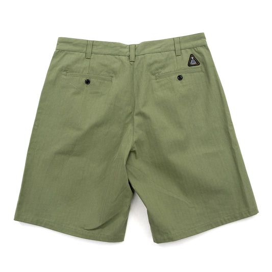 THEORIES COTTON TWILL SHORTS - OLIVE