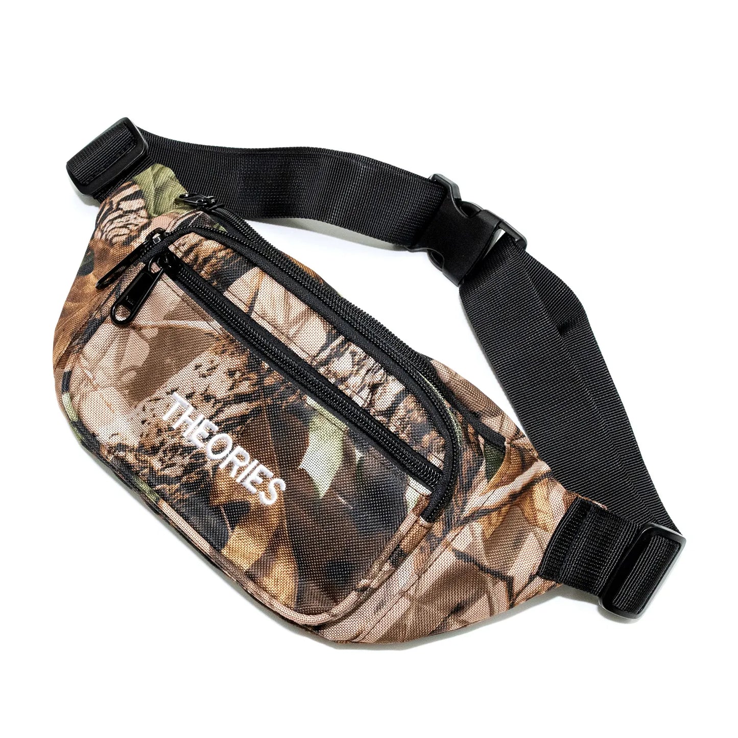 THEORIES(セオリーズ)のナイロン性ショルダーバッグ「STAMP SHOULDER BAG」のTREE CAMO(ツリーカモフラージュ柄)の正面からの別角度からの商品写真