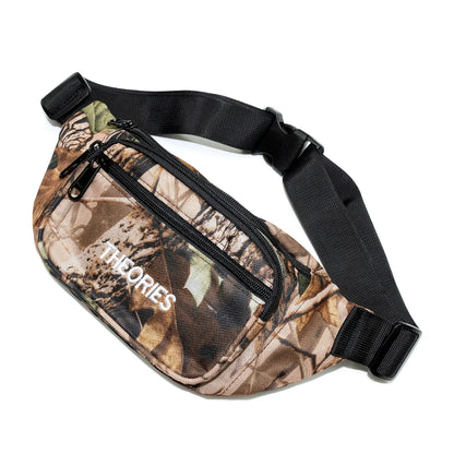 THEORIES(セオリーズ)のナイロン性ショルダーバッグ「STAMP SHOULDER BAG」のTREE CAMO(ツリーカモフラージュ柄)の正面からの別角度からの商品写真