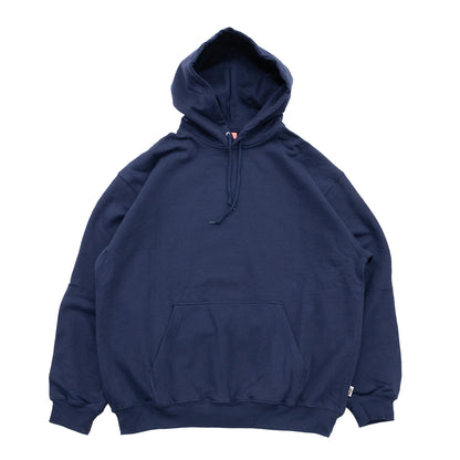 TRIBE WEAR(トライブウェア)の肉厚なフーディー｜パーカー「BASIC HOODIE」のNAVYカラーの正面からの商品写真