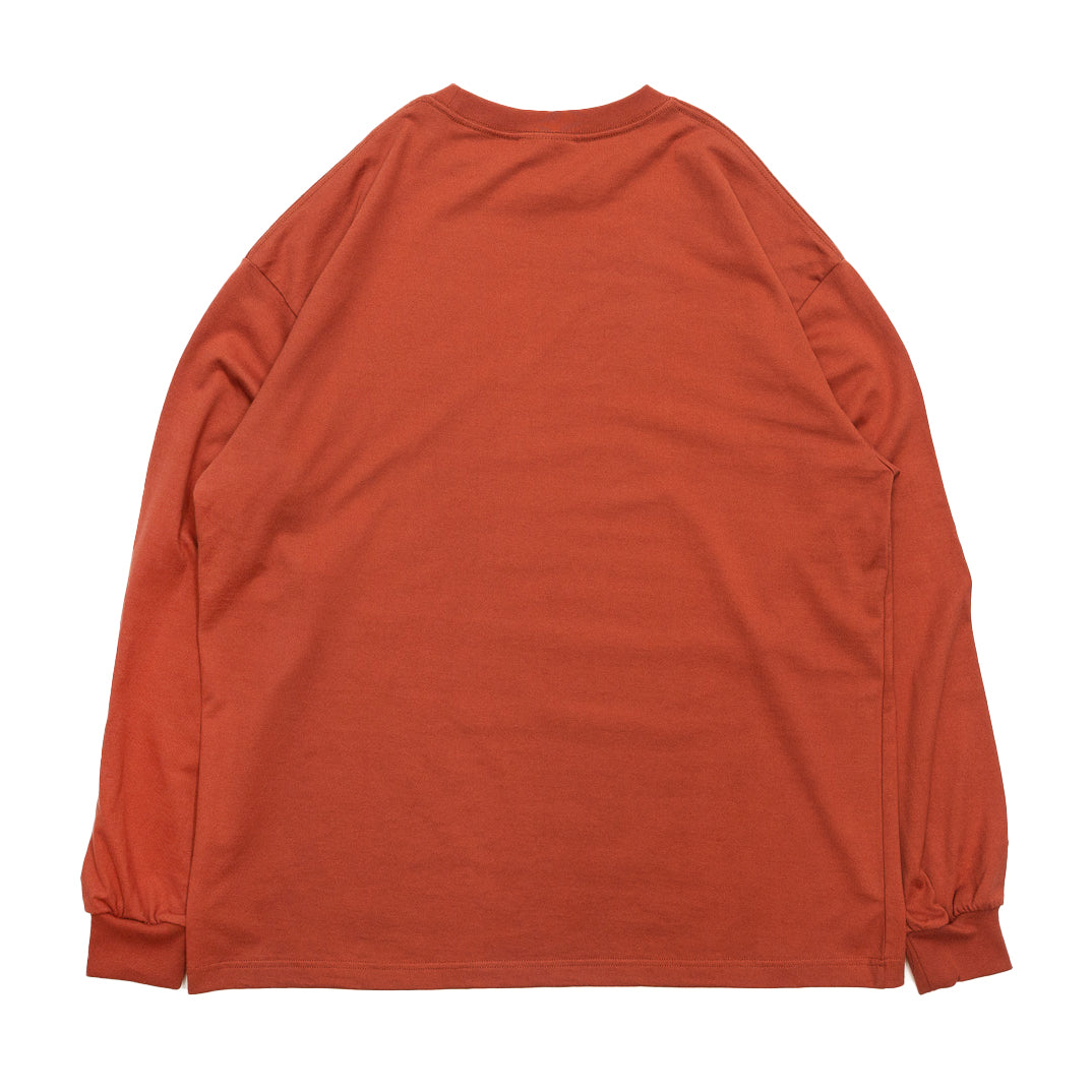 TRIBE WEAR BASIC L/S TEE - BRICK RED