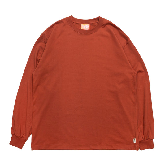 TRIBE WEAR BASIC L/S TEE - BRICK RED