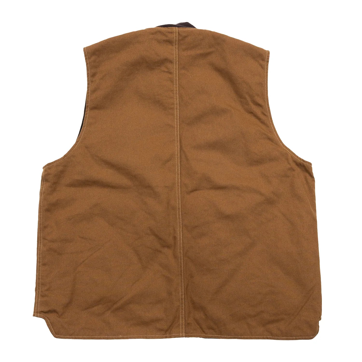 東洋エンタープライズによるTUF-NUT(タフナット)の12.5ozのコットンダック生地を使用した「COTTON DUCK WORK VEST」のCAMELカラーの正面からの商品写真