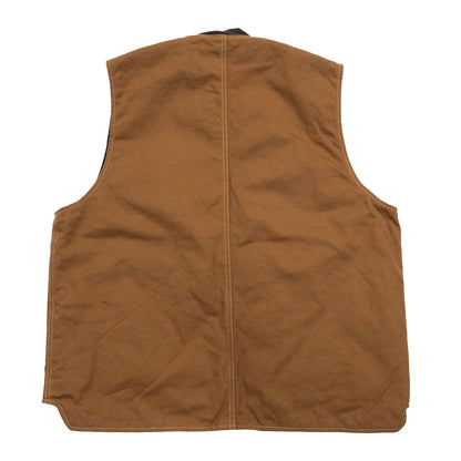 東洋エンタープライズによるTUF-NUT(タフナット)の12.5ozのコットンダック生地を使用した「COTTON DUCK WORK VEST」のCAMELカラーの正面からの商品写真