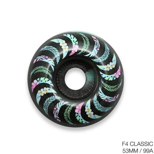 SPITFIRE / TEAM F4 CLASSIC FLORAL BLACK/TEAL SWIRL - 53MM / 99A