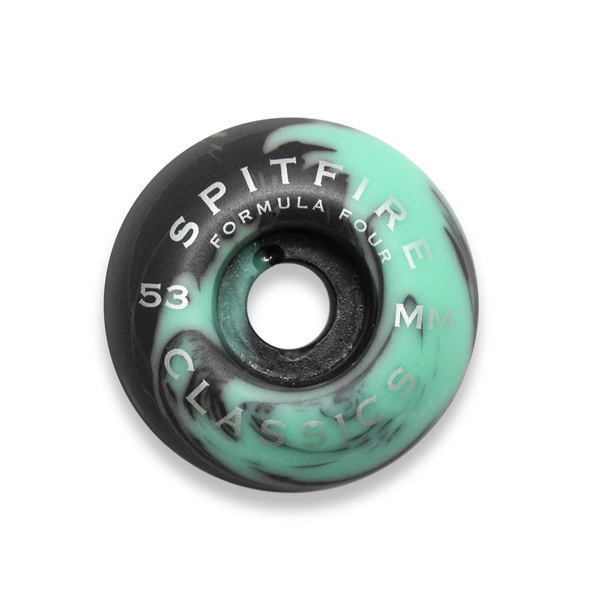 SPITFIRE / TEAM F4 CLASSIC FLORAL BLACK/TEAL SWIRL - 53MM / 99A SPITFIRE / TEAM F4 CLASSIC FLORAL BLACK/TEAL SWIRL - 53MM / 99A