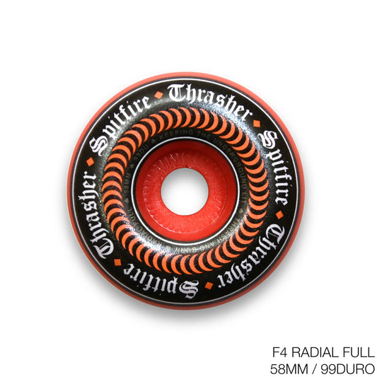 SPITFIRE X THRASHER F4 RADIAL FULL RED - 58MM / 99DURO