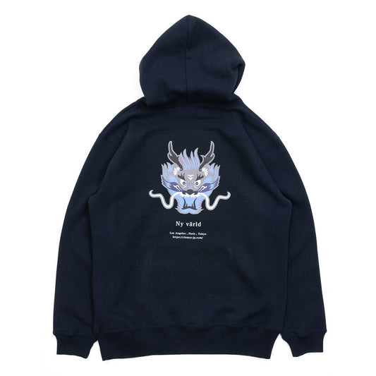clumsy. Pictures パーカー DRAGON HOODY - NAVY(オリジナル10.0 ozボディ仕様)