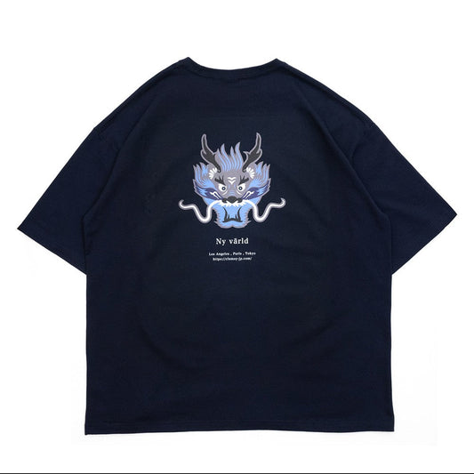 clumsy. Pictures Tシャツ DRAGON S/S TEE - NAVY