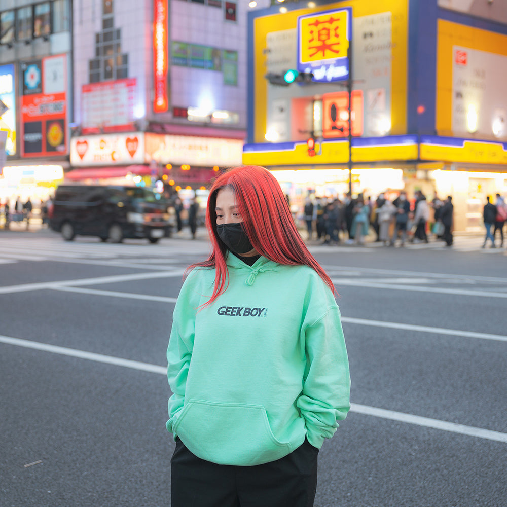 CLUMSY PICTURES GEEK BOY HOODY - MINT