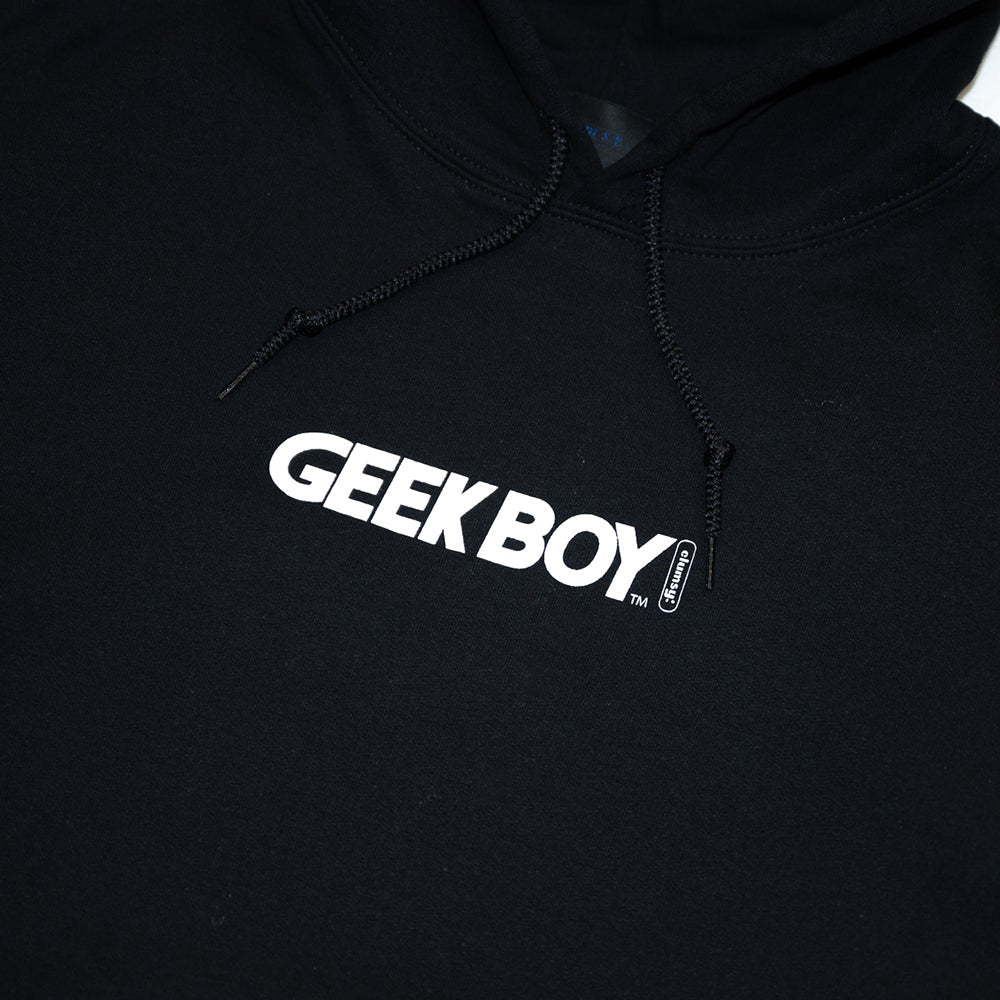 CLUMSY PICTURES GEEK BOY HOODY - BLACK