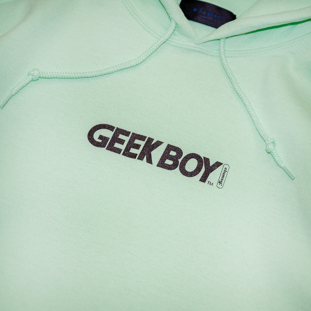CLUMSY PICTURES GEEK BOY HOODY - MINT