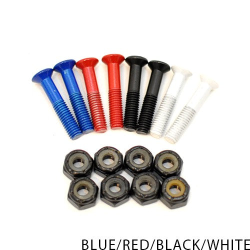 HARDZEISS ボルト BLUE/RED/BLACK/WHITE - 1 INCH(プラスボルト)