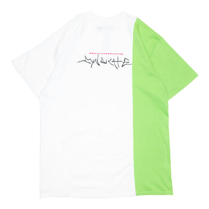 DREAMLAND SYNDICATE CUTUP S/S TEE - LIME/WHITE