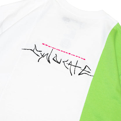DREAMLAND SYNDICATE CUTUP S/S TEE - LIME/WHITE