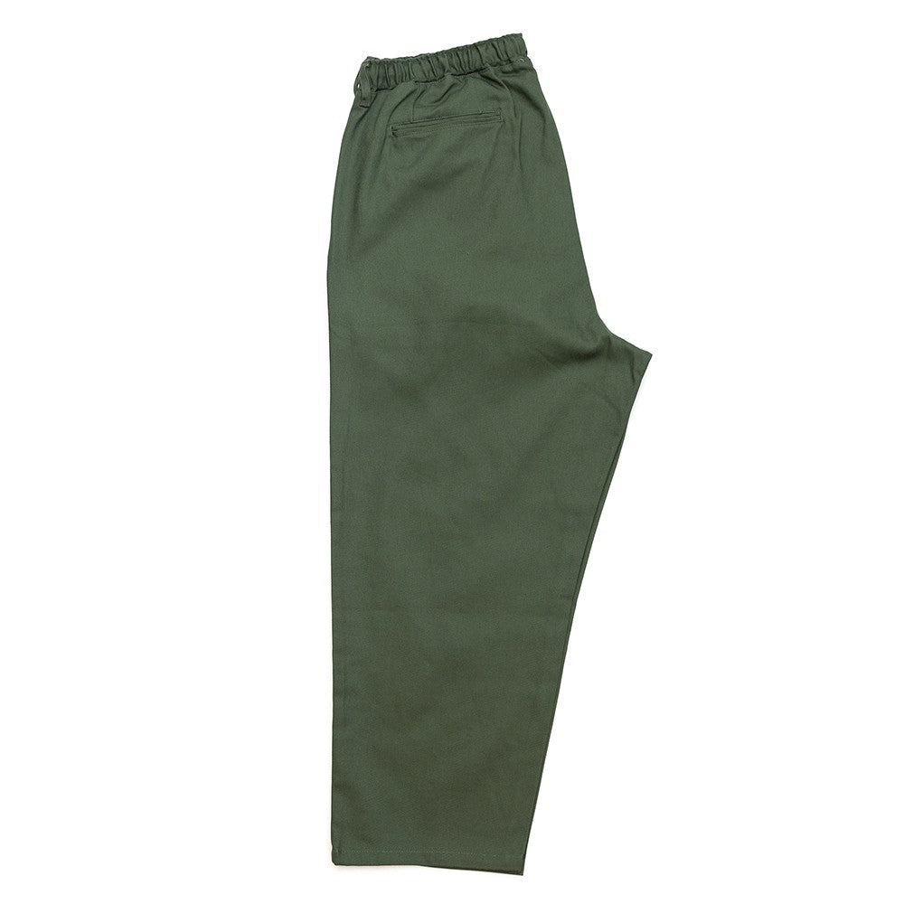 CLUMSY PICTURES VINTAGE 2 PLEATS EASY PANTS - OLIVE DRAB