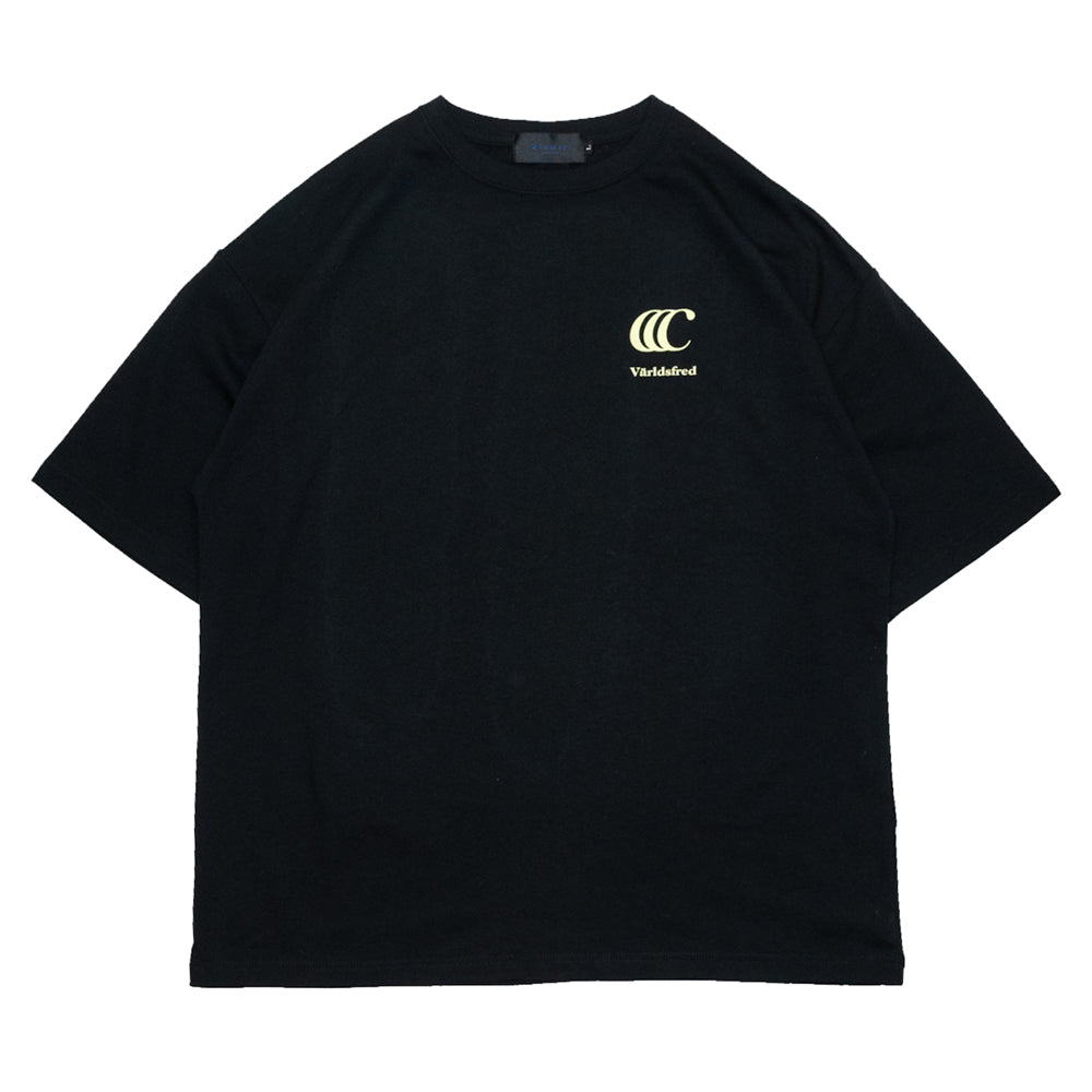 CLUMSY PICTURES VÄRLDSFRED S/S TEE - BLACK