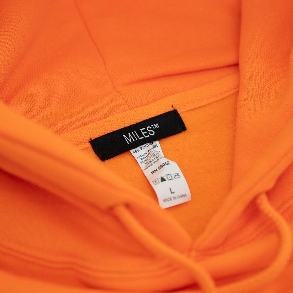 MILES LOGO HIT HOODIE - SAFETY ORANGE