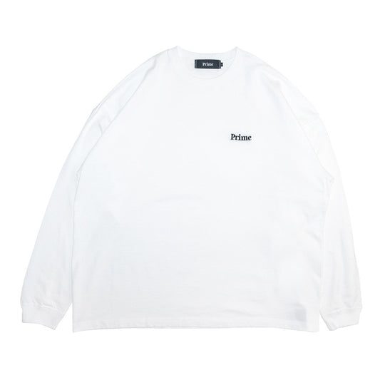 Prime ロングスリーブTシャツ ORIGINAL LOGO EMB L/S TEE - WHITE
