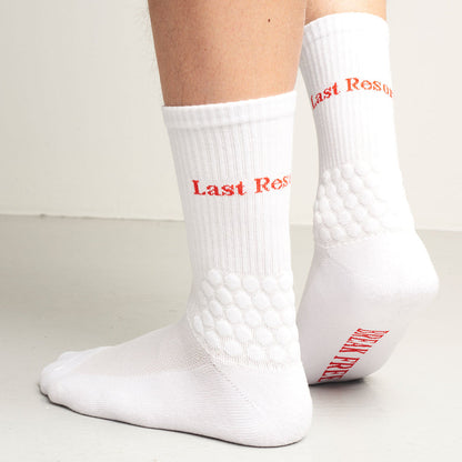 LAST RESORT AB RIGHT ANGLE BUBBLE SOCKS - WHITE