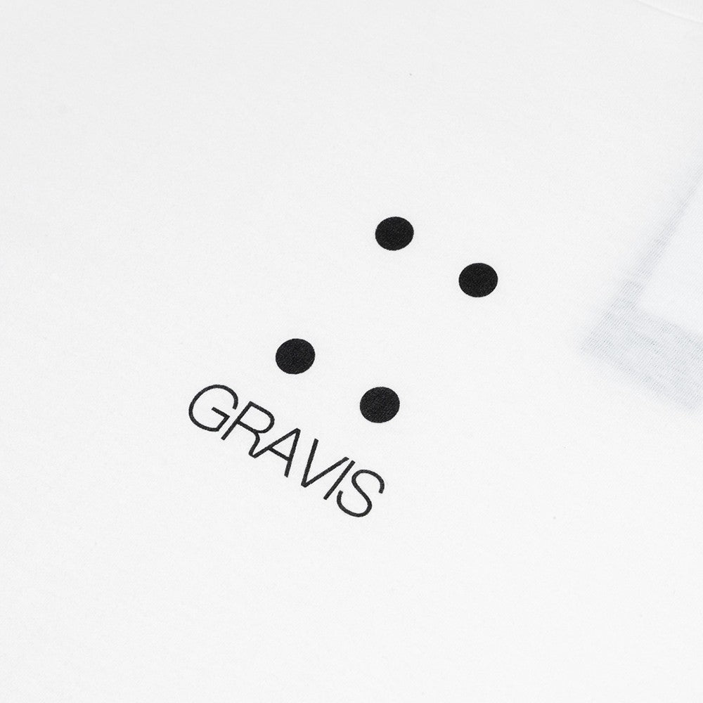 GRAVIS SKATEBOARDING 4 DOTS T-SHIRT - WHITE