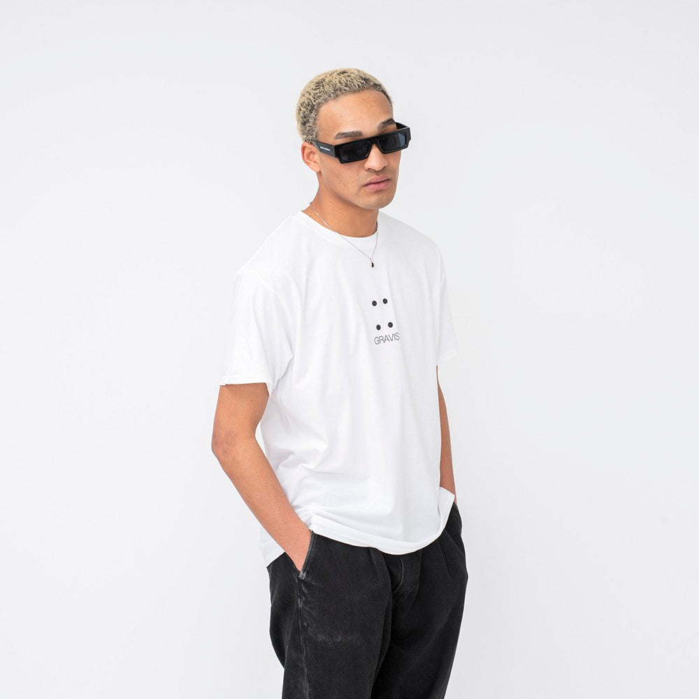 GRAVIS SKATEBOARDING 4 DOTS T-SHIRT - WHITE