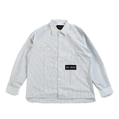 clumsy. Pictures x REDKAP 長袖シャツ CUTOFF L/S SHIRTS - WHITE STRIPE