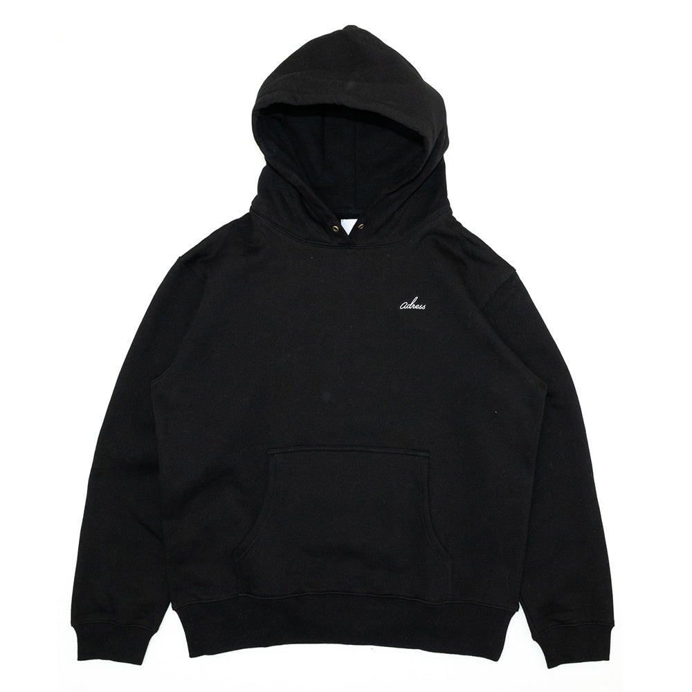 ADRESS CO. パーカー LOGO HOODED PULL OVER - BLACK