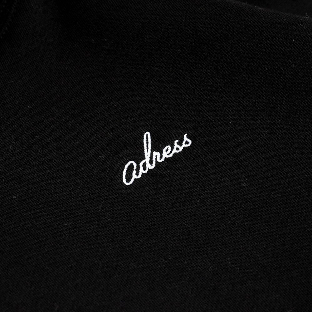 ADRESS CO LOGO HOODED PULL OVER - BLACK