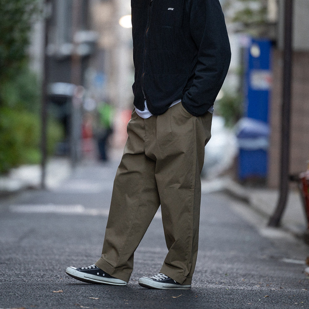 clumsy. Pictures パンツ VINTAGE 2 PLEATS CHINO - OLIVE BROWN 